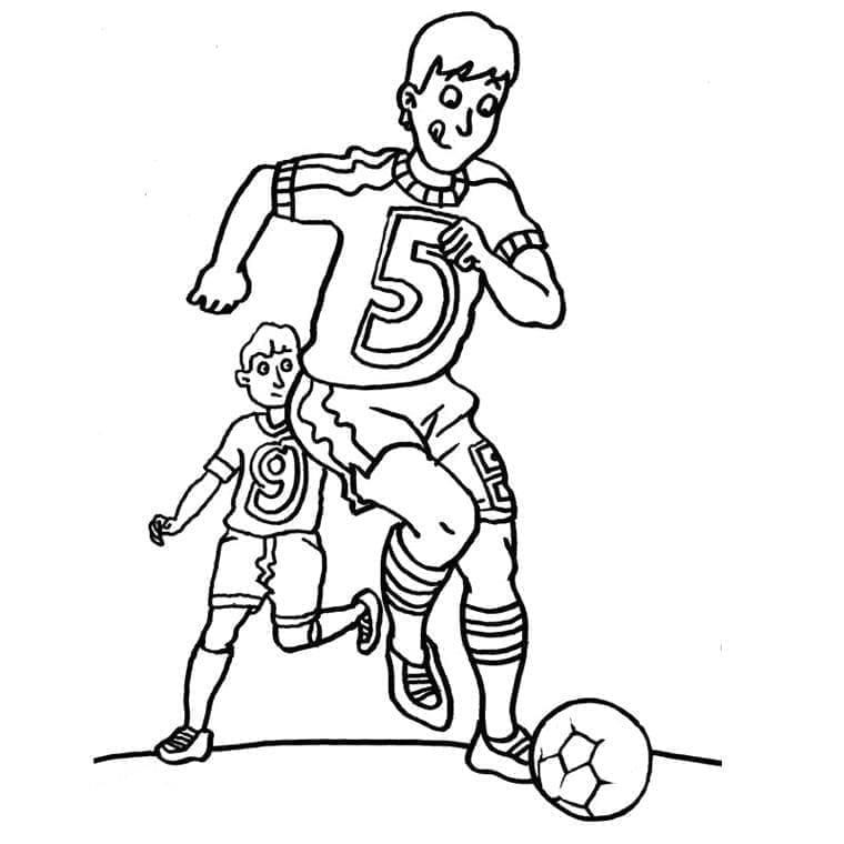 Desenho de Futebol Grátis para Colorir