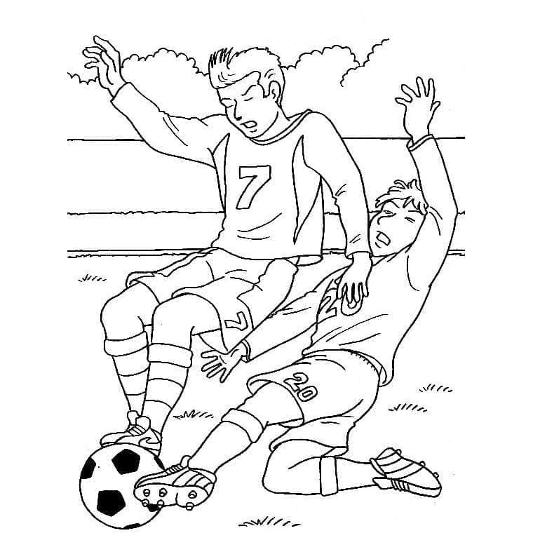 Desenho de Futebol Grátis para Crianças para Colorir