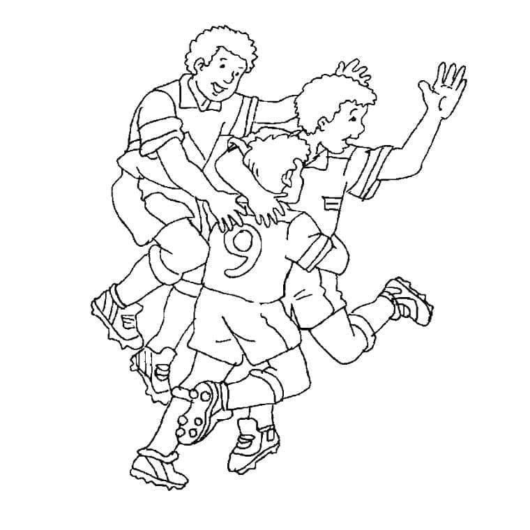Desenho de Futebol para Crianças para Colorir