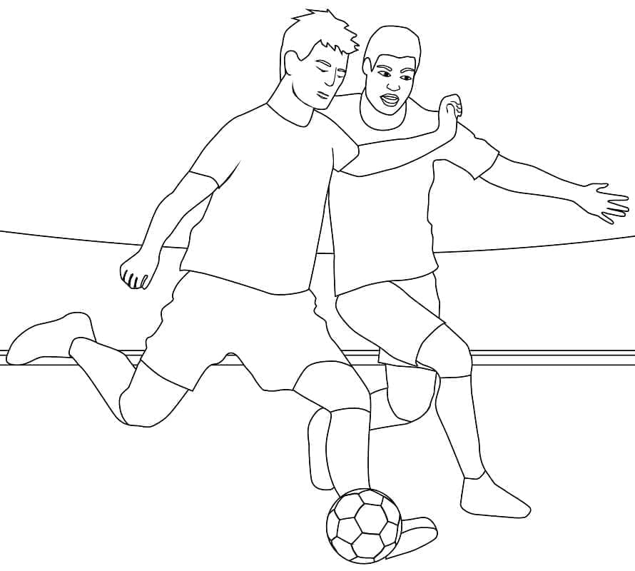 Desenho de Jogadores de Futebol para Colorir