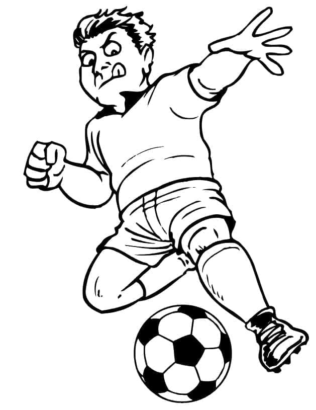 Desenho de o Jogador de Futebol para Colorir