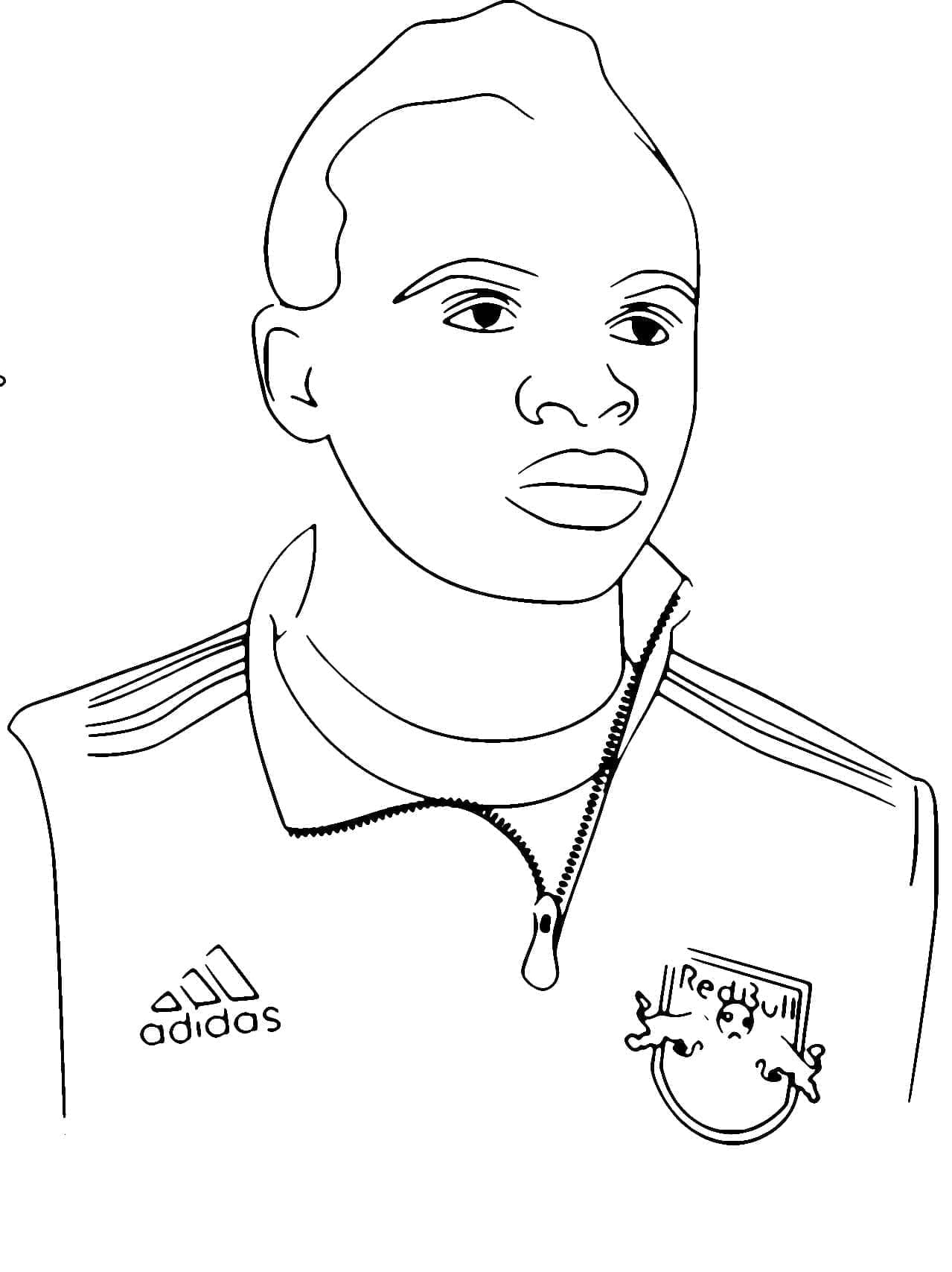 Desenho de Sadio Mané Jogador de Futebol para Colorir