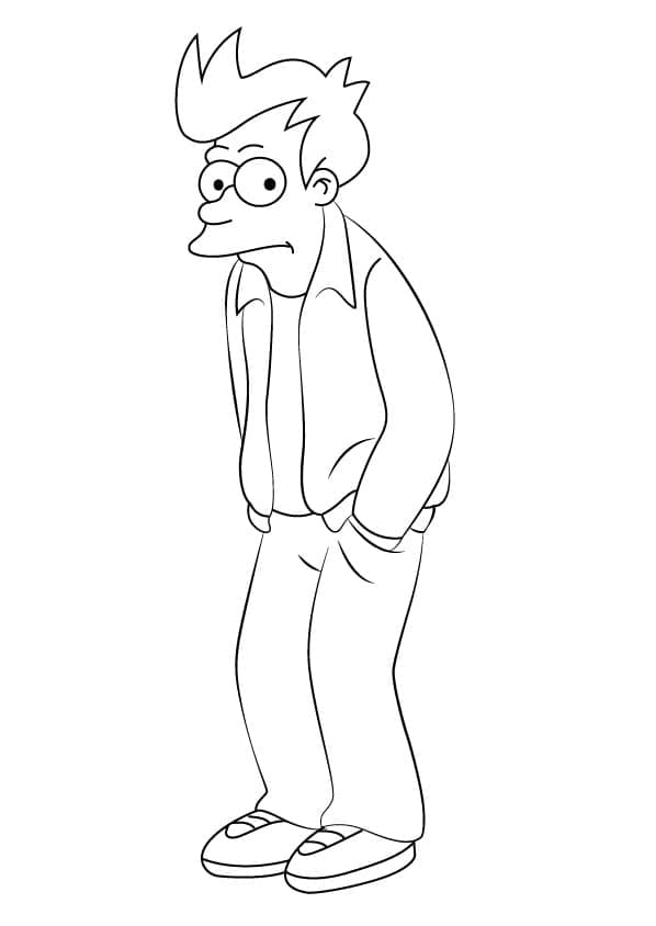 Desenho Fry Futurama para Colorir