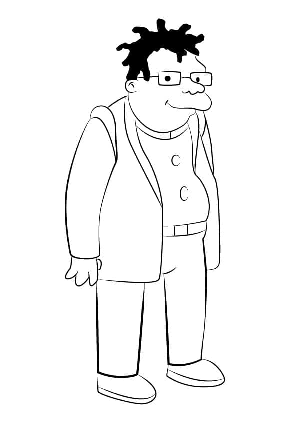 Desenho Hermes Conrad Futurama para Colorir