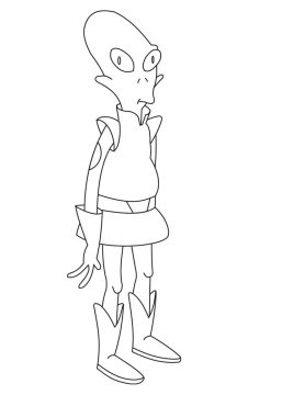 Desenho Kif Kroker Futurama para Colorir