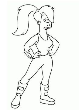 Desenho Turanga Leela para Colorir