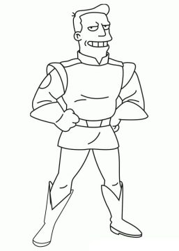 Desenho Zapp Brannigan Futurama para Colorir