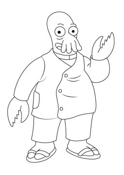 Desenho Zoidberg de Futurama para Colorir