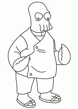 Desenho Zoidberg Futurama para Colorir