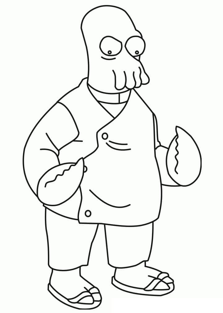Desenho Zoidberg Futurama para Colorir