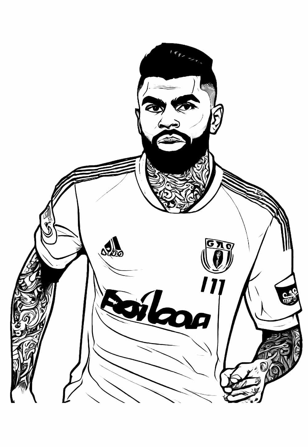 Desenho de Gabigol Grátis para Colorir