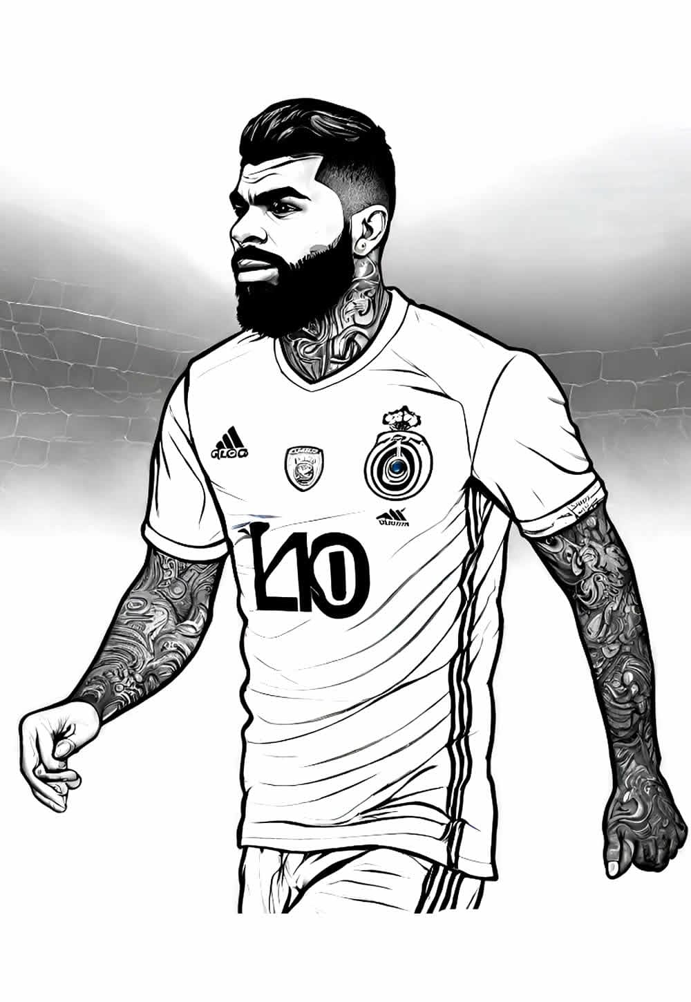 Desenho de Gabigol Incrível para Colorir