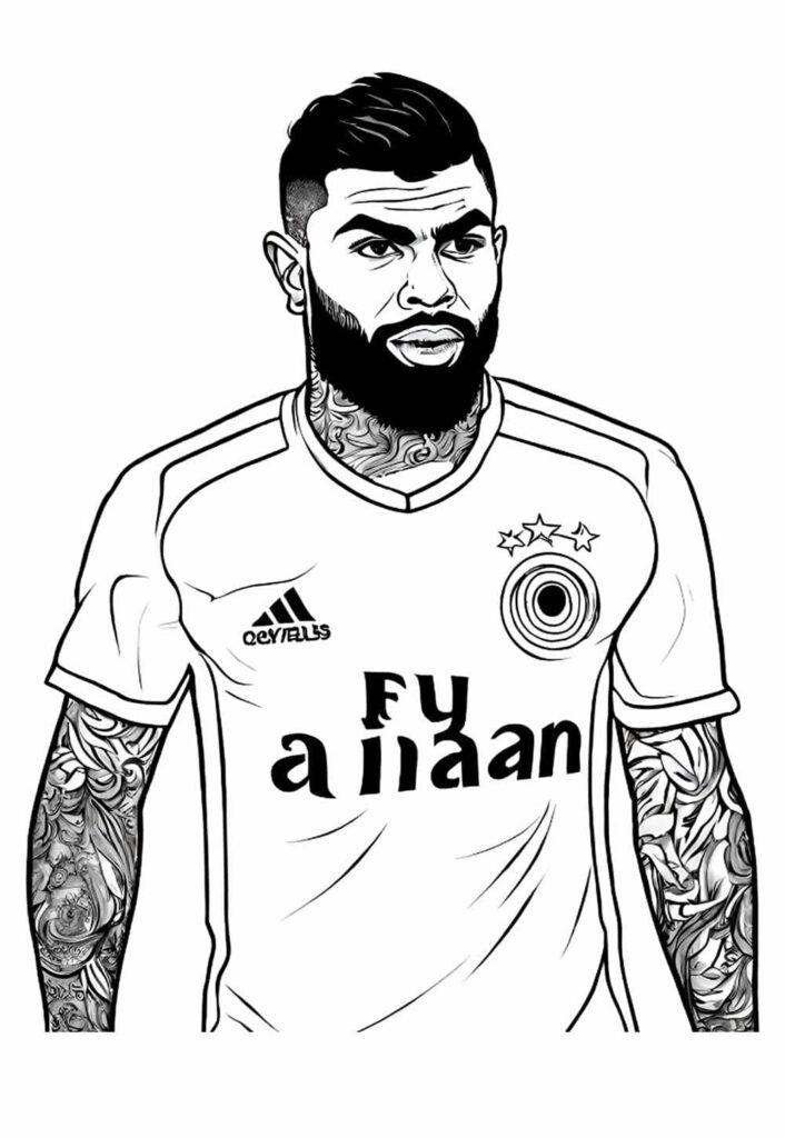 Desenho de Gabriel Barbosa para Colorir