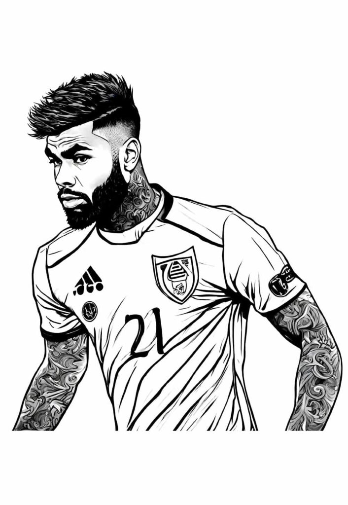 Desenho de Imagem de Gabigol para Colorir