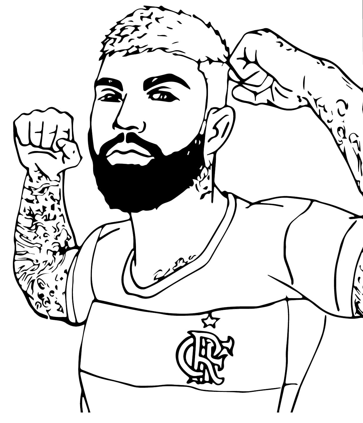 Desenho de Imagem de Gabriel Barbosa para Colorir