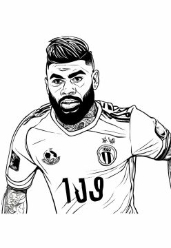 Desenho de Pintura de Gabigol para Colorir