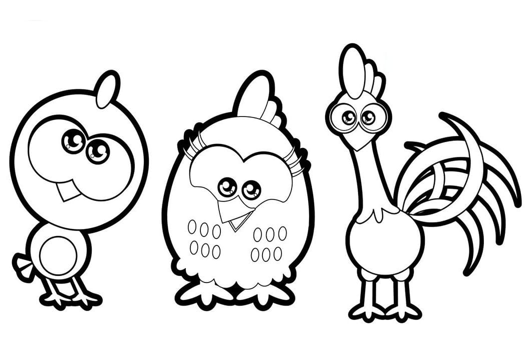 Desenho de Galinha Pintadinha Fofa para Colorir