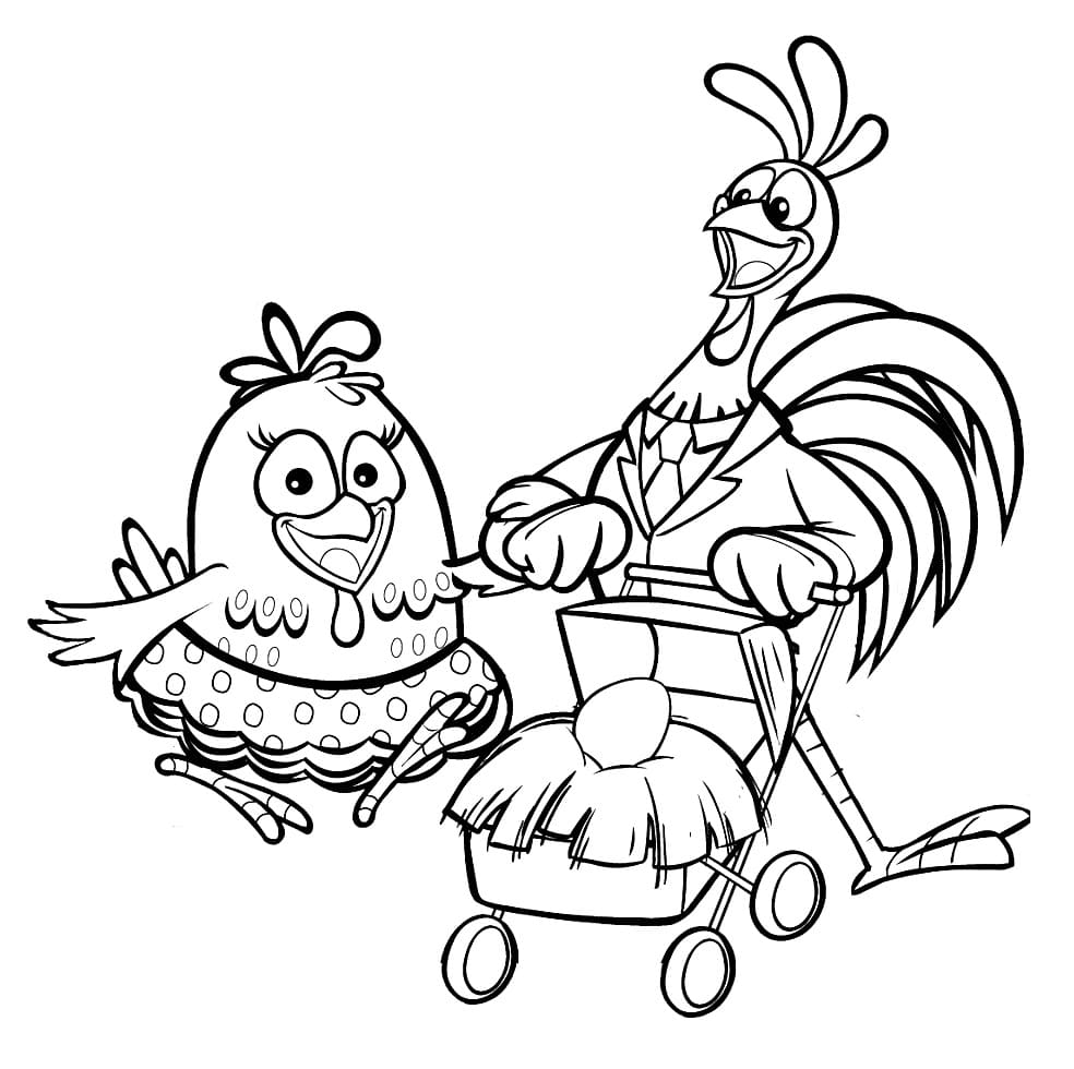 Desenho de Linda Galinha Pintadinha para Colorir