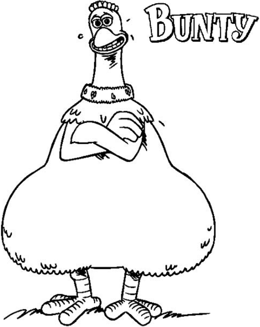 Desenho de Bunty da Galinha Pintadinha para Colorir