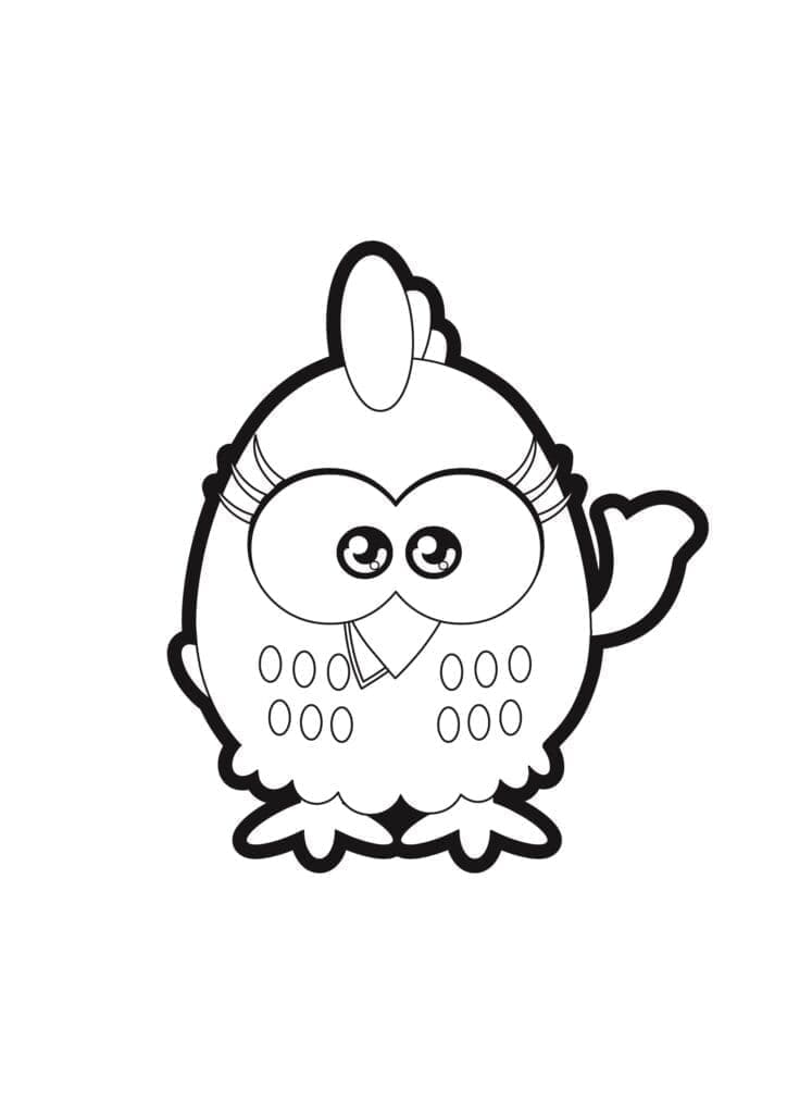 Desenho de Galinha Pintadinha Chibi para Colorir