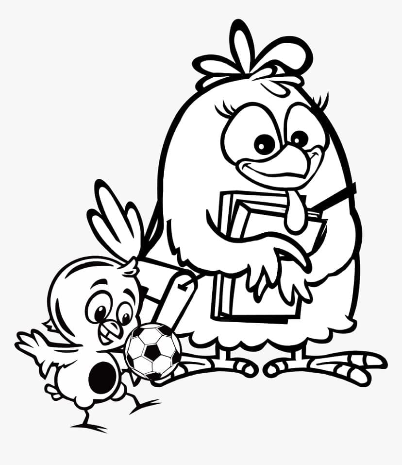 Desenho de Galinha Pintadinha Grátis para Colorir