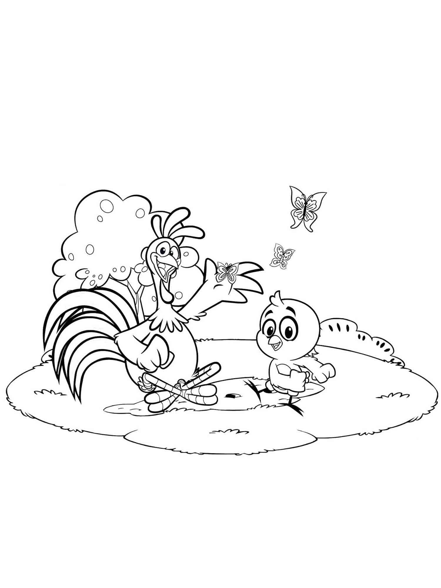 Desenho de Galinha Pintadinha Grátis para Crianças para Colorir