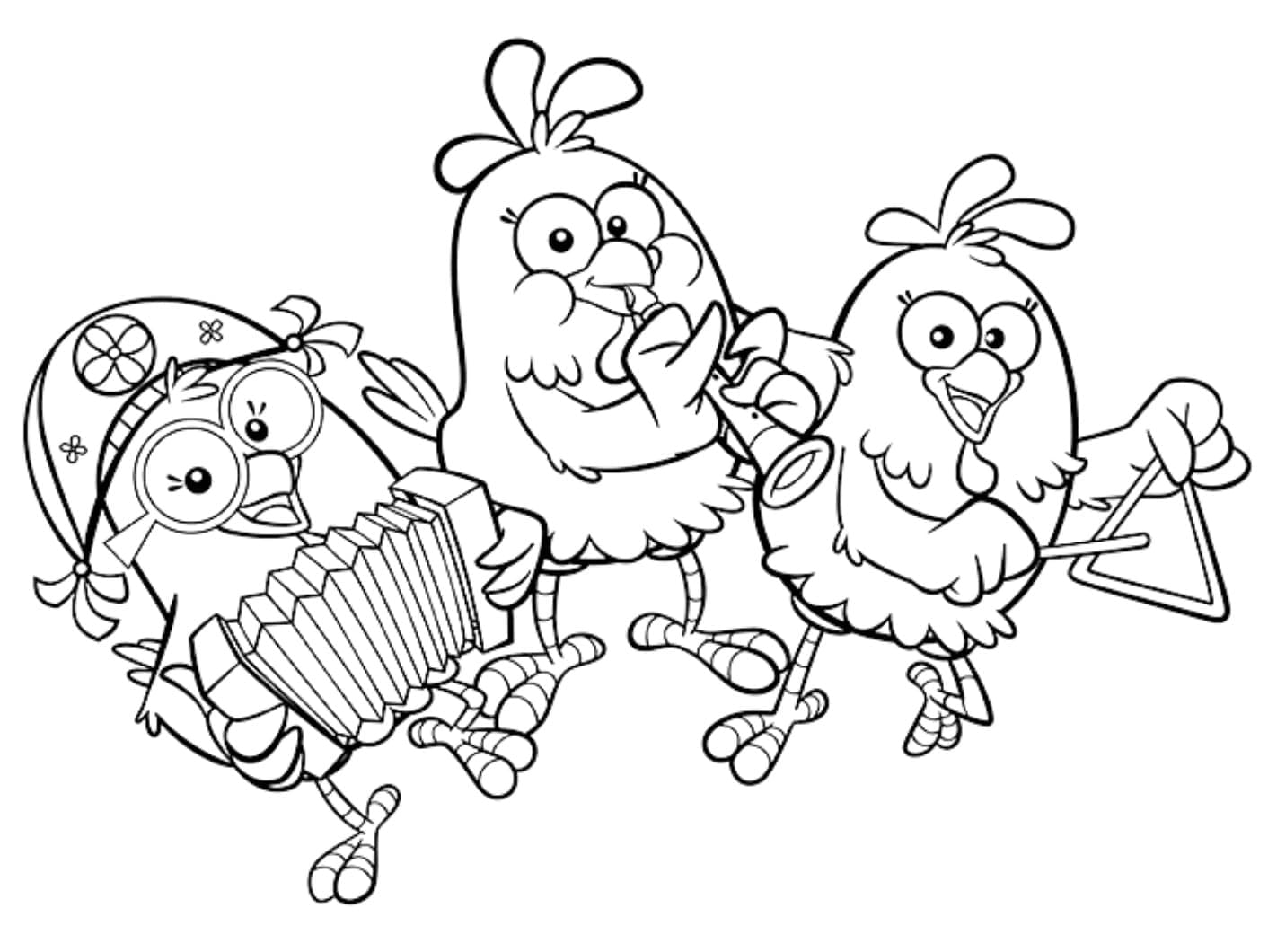Desenho de Galinha Pintadinha Imprimivel para Colorir