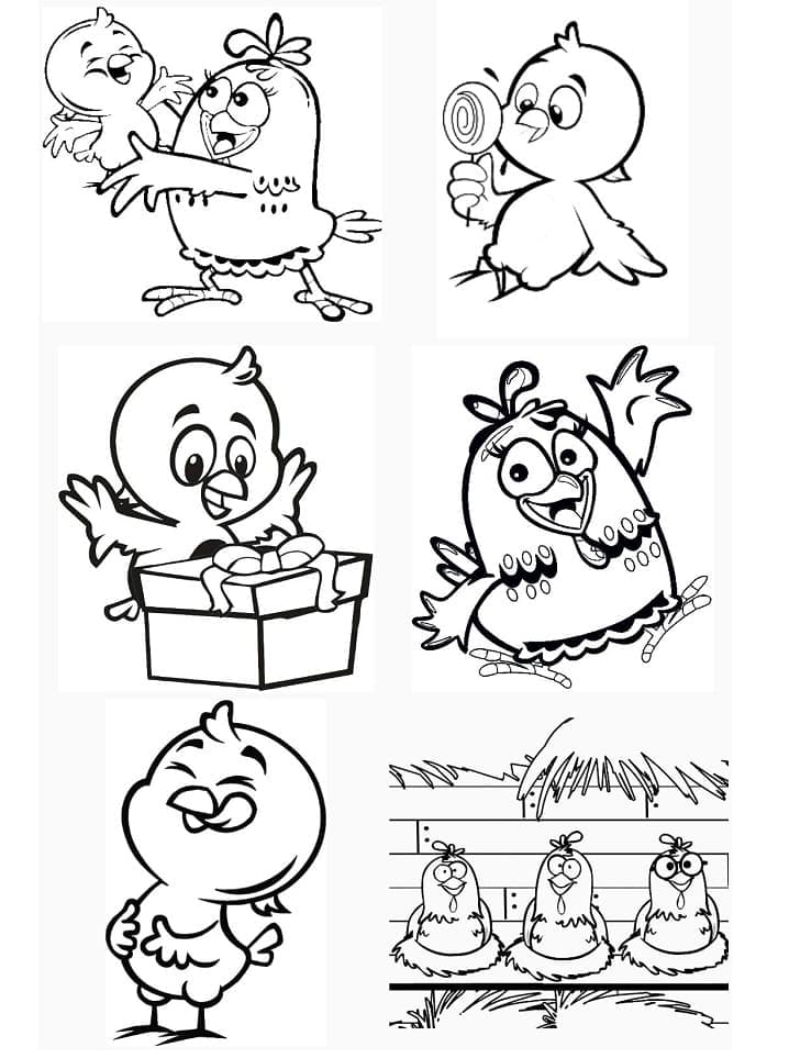 Desenho de Galinha Pintadinha Música para Colorir
