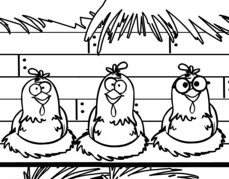 Desenho de Galinha Roxa de Galinha Pintadinha para Colorir