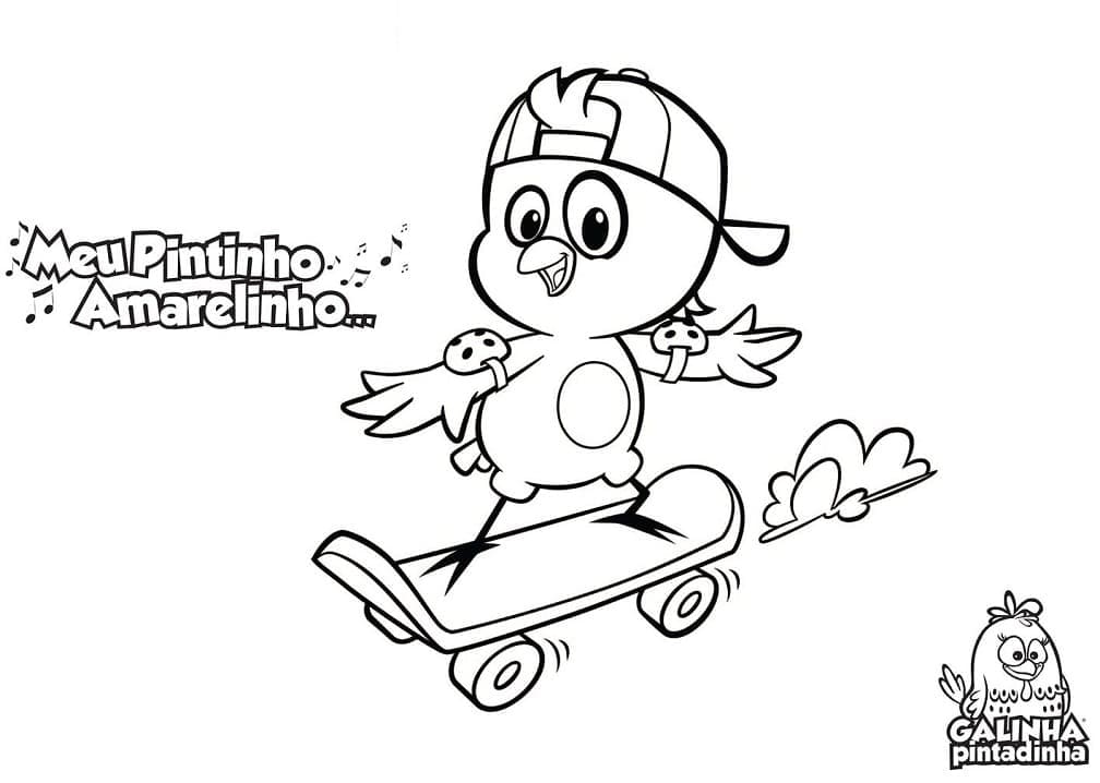 Desenho de Pintinho Amarelinho Incrível para Colorir