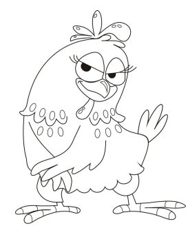 Desenho Pdf da Galinha Pintadinha para Baixar e Colorir com lápis
