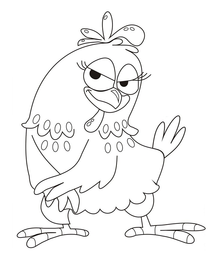 Desenho Pdf da Galinha Pintadinha para Baixar e Colorir com Lápis