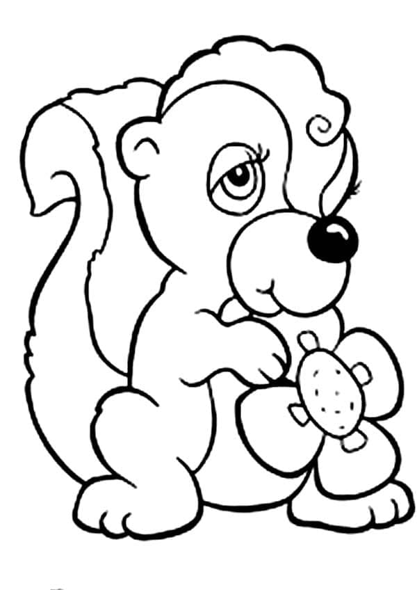 Desenho Gambá Bebê para Colorir