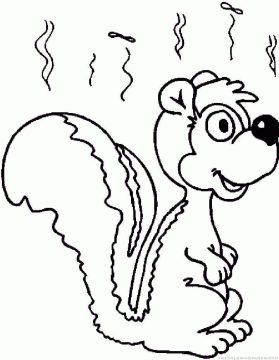 Desenho gambá Fedorento para Colorir