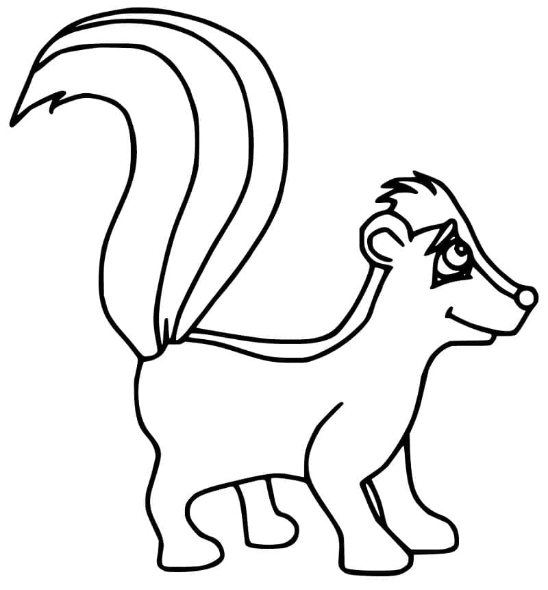 Desenho um Gambá para Colorir