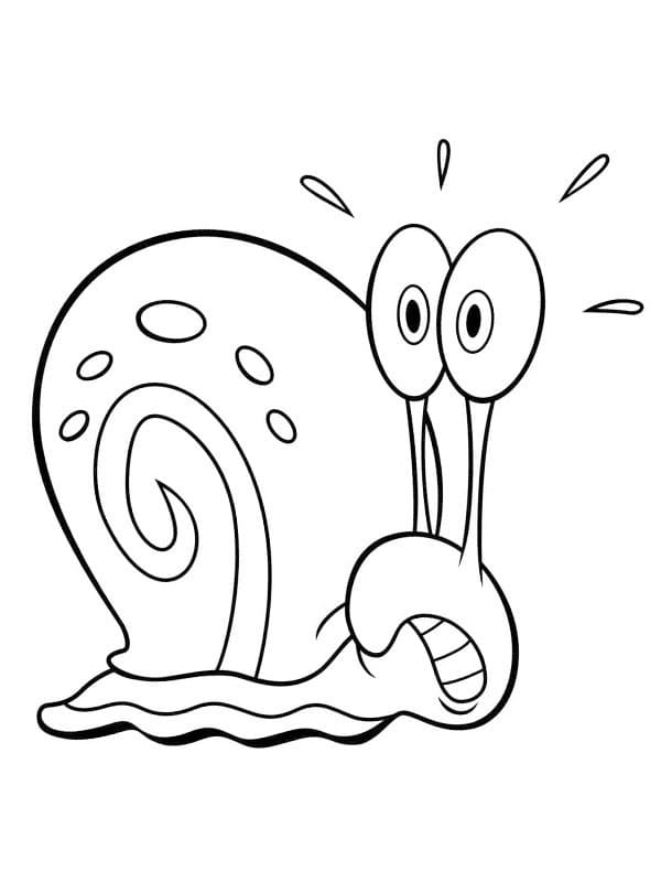 Desenho de Gary Assustado para Colorir