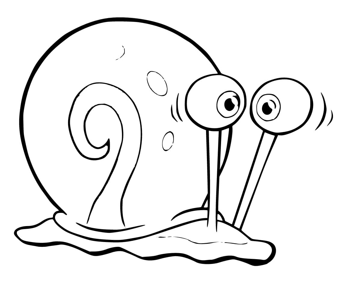 Desenho de Gary Caracol Infantil para Imprimir