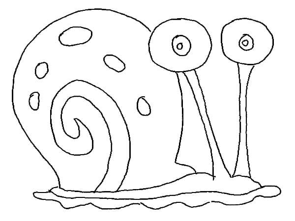 Desenho de Gary Caracol para Colorir Pdf