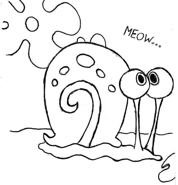 Desenho de Gary Caracol para Crianças para Colorir