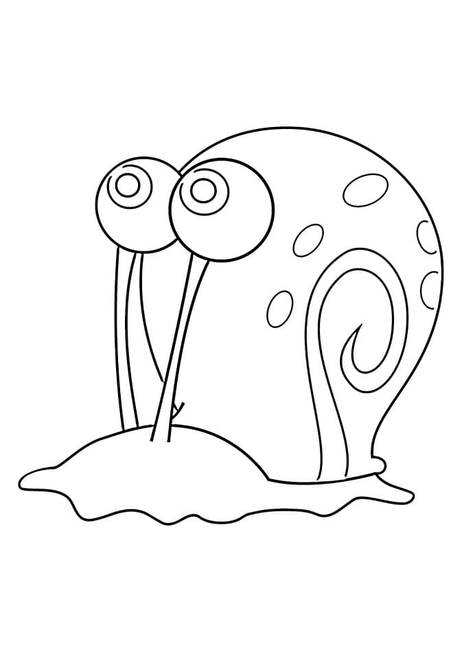 Desenho de Gary Caracol para Imprimir Lápis de Cor