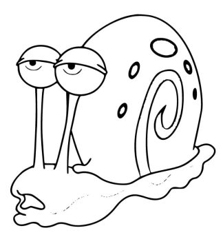 Desenho de Gary Caracol para Pintar Giz de Cera