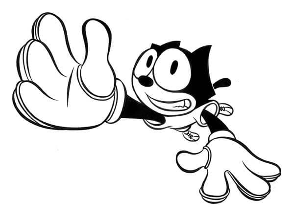 Desenho de Gato Félix para Colorir Pdf