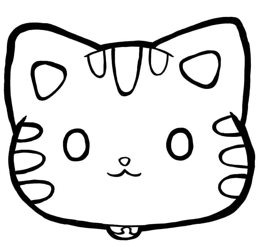 Desenho Cara de Gato para Colorir
