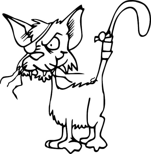 Desenho Gato Mau para Colorir
