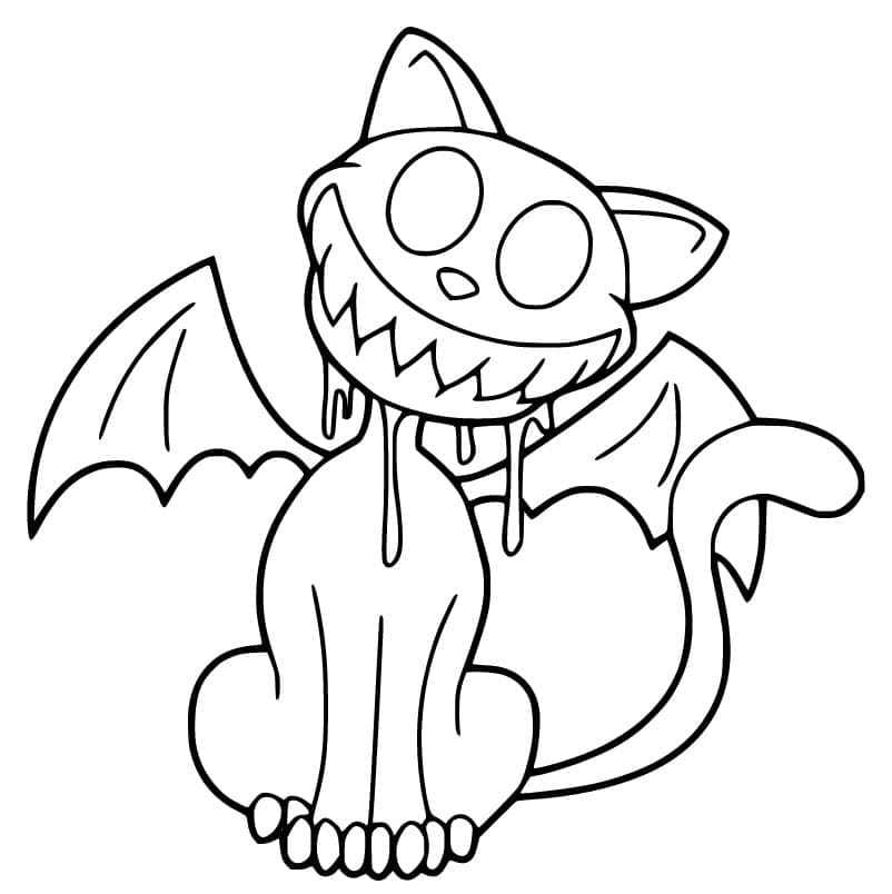 Desenho Gato Monstro para Colorir
