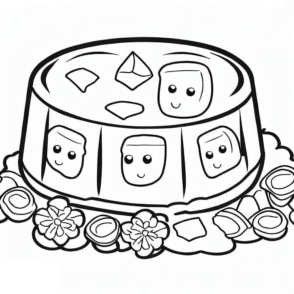 Desenho de Gelatina Animada para Colorir