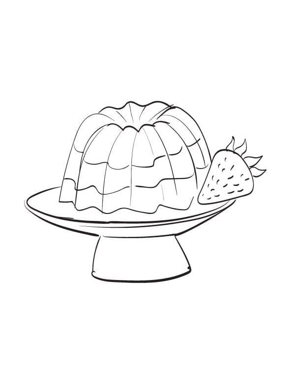 Desenho de Gelatina de Morango para Colorir