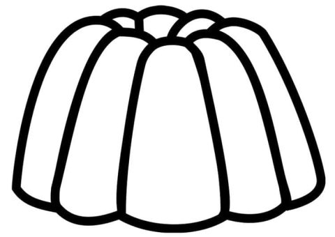 Desenho de Gelatina fácil para Colorir