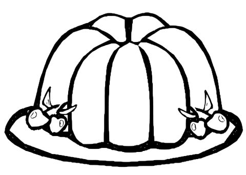 Desenho de Gelatina grátis para crianças para Colorir