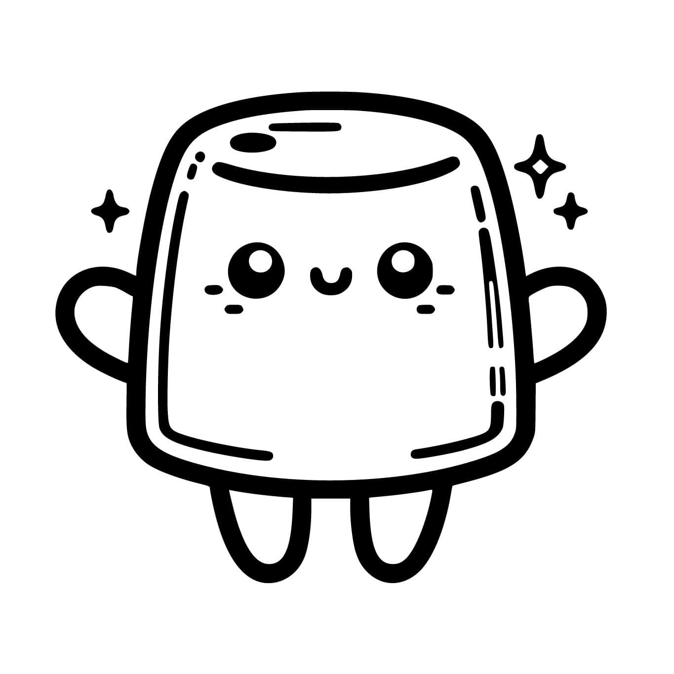 Desenho de Gelatina Muito Fofa para Colorir